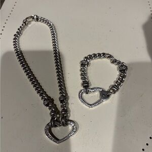 Brighton  Heart Necklace and Bracelet Set